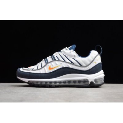 Nike Erkek Air Max 98 Og Beyaz / Mavi / Turuncu / Metal Gümüş Koşu Ayakkabısı Türkiye - B7Z7L4XS